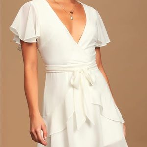 White ruffle dress from Lulus size XS